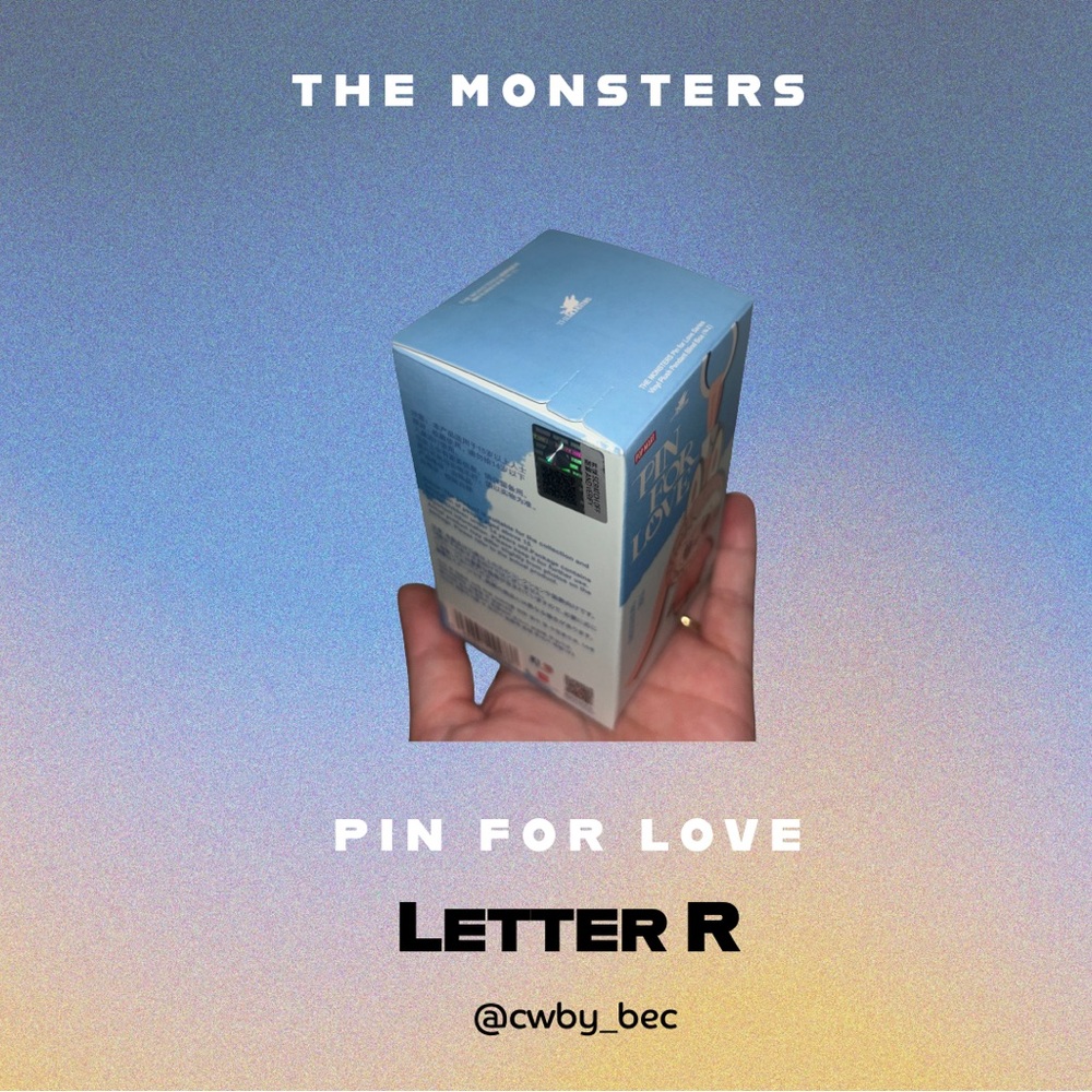 The Monsters Pin for Love Letter R Labubu Pendant Keychain “R” - Picture 5 of 5